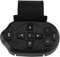 🚗 enhanced universal wireless car steering wheel remote control for cd/vcd/dvd & more - sleek black design logo