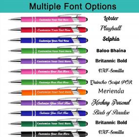 img 2 attached to Customizable Aolun Ballpoint Pens With Stylus-Engrave Your Name, Logo Or Message-Perfect For Gifting On Special Occasions!