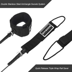 img 1 attached to Experience Ultimate Surfing With WOOWAVE Premium Surfboard Leash - Available In Straight 6/7/8/9 Feet Lengths!