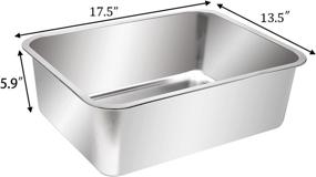 img 2 attached to Efficient and Hassle-Free: Kichwit Stainless Steel Litter Box - Non Stick, Smooth Surface, Easy to Clean