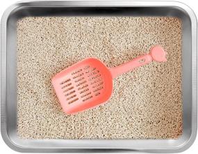 img 3 attached to Efficient and Hassle-Free: Kichwit Stainless Steel Litter Box - Non Stick, Smooth Surface, Easy to Clean