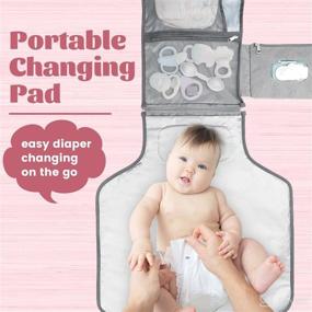 img 3 attached to 👶 Portable Baby Changing Pad with Built-in Pillow | Waterproof Diaper Changing Mat for Travel | Baby Shower Gift for Newborn Boys and Girls