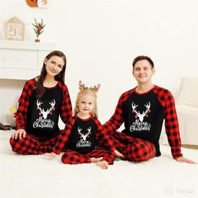 img 1 attached to ZOEREA Moose Family Christmas Pajama Set | Matching Xmas PJs for Couples, Kids, and Babies | Festive Sleepwear