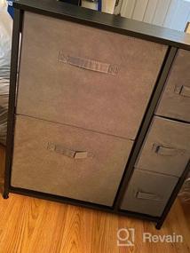 img 7 attached to Organize Your Bedroom With YOUDENOVA 4 Drawer Dresser - Fabric Chests Of Drawers For Clothes Storage & Closet Organizers, Grey