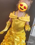 img 1 attached to Yellow Layered Princess Costume Dress With Accessories For Little Girls By ReliBeauty review by Matthew Sytniak