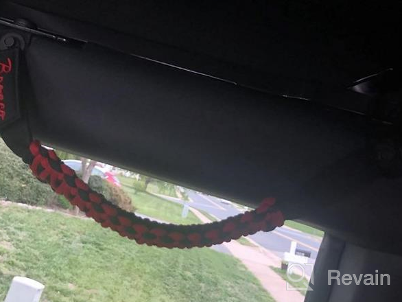 img 1 attached to Enhance Your Ford Bronco'S Interior With Premium Paracord Grip Roll Bar Handles - 2Pcs Red Set For 2021-2022 Models review by Jon Thompson