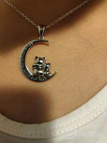 img 7 attached to 🐼 925 Sterling Silver Double Bunny Rabbit Panda Necklace - Distance Love You to The Moon and Back Jewelry for Women, Ideal Gift for Mom, Daughter, Wife, Girls