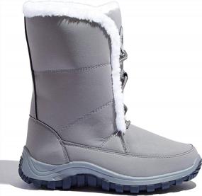 img 1 attached to Warm And Trendy: DailyShoes Women'S Polar Mid Calf Snow Boots For Cold Winter Days