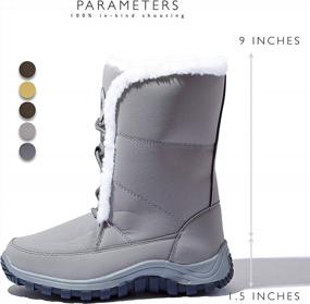img 3 attached to Warm And Trendy: DailyShoes Women'S Polar Mid Calf Snow Boots For Cold Winter Days