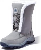 warm and trendy: dailyshoes women's polar mid calf snow boots for cold winter days logo
