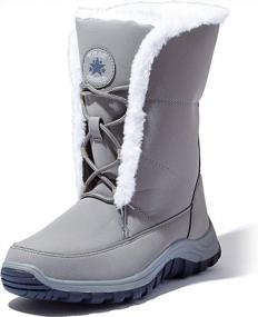 img 4 attached to Warm And Trendy: DailyShoes Women'S Polar Mid Calf Snow Boots For Cold Winter Days