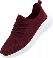 breathable mesh slip-on sneakers for women - ideal for athletic running, walking, tennis, and gym workout logo