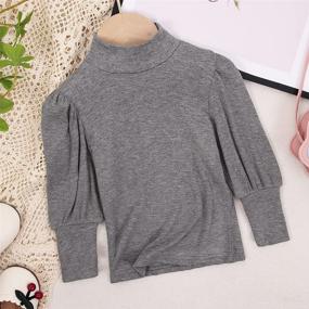 img 2 attached to IZYJOY Toddler Turtlneck T Shirt Clothes Apparel & Accessories Baby Girls made as Clothing