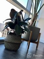 img 1 attached to Small Seagrass Belly Basket By BlueMake - Perfect For Storage, Plant Pot, Laundry, Picnic & Grocery! review by Fernando Marshall