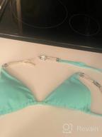 img 1 attached to Sparkling Style: BIKINX Women'S Crystal Thong Bikini With Sexy Halter Top & Triangle Bottom review by Martha Robinson