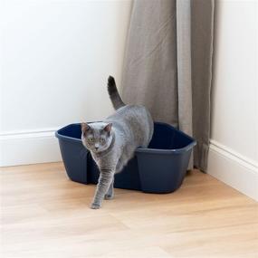 img 3 attached to Convenient and Spacious: IRIS 🐱 Large Corner Litter Box with Scoop