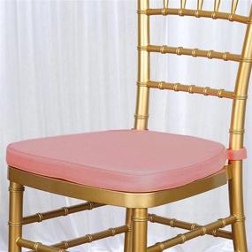 img 4 attached to 2-Inch Thick, Dusty Rose Chiavari Chair Pad With Attachment Straps For Event Decorations - Efavormart