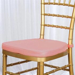 img 1 attached to 2-Inch Thick, Dusty Rose Chiavari Chair Pad With Attachment Straps For Event Decorations - Efavormart