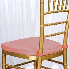 img 2 attached to 2-Inch Thick, Dusty Rose Chiavari Chair Pad With Attachment Straps For Event Decorations - Efavormart