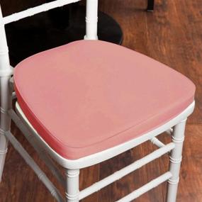 img 3 attached to 2-Inch Thick, Dusty Rose Chiavari Chair Pad With Attachment Straps For Event Decorations - Efavormart