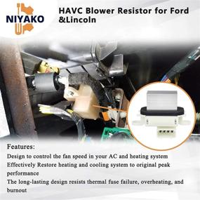 img 3 attached to 🔧 Niyako YH1829 HVAC Blower Motor Resistor AC Blower Control Module for 2009-2017 Ford Expedition Lincoln Navigator F150 Truck, Replacement Part # BL3Z19E624A, Compatible