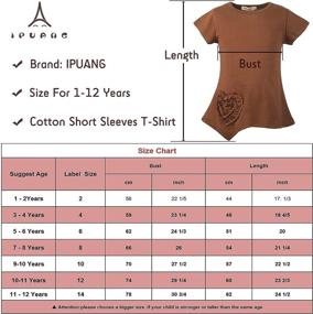 img 1 attached to 👚 Ipuang Vermilion Girls' Clothing: Trendy Shaped Cotton Tops, Tees & Blouses for a Casual Look