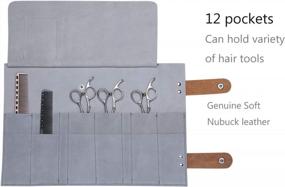 img 2 attached to Организуйте свои инструменты для укладки волос с помощью 12-карманного чехла для ножниц для парикмахерских и салонов