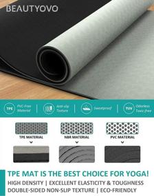 img 1 attached to Get Your Zen On: Extra Thick Non-Slip Yoga Mat With Strap For Yoga, Pilates, And More!