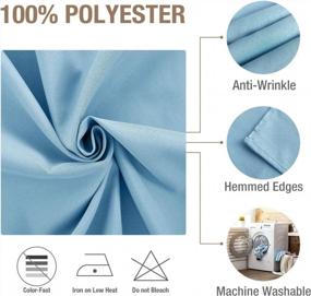 img 2 attached to VEEYOO Baby Blue Round Tablecloth - Wrinkle-Free Polyester For Weddings, Parties & Buffets - 108" Soft Circular Dinner Table Cover