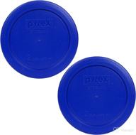 🔵 pyrex 2-cup cadet blue plastic food storage lid - 2 pack, model 7200-pc логотип