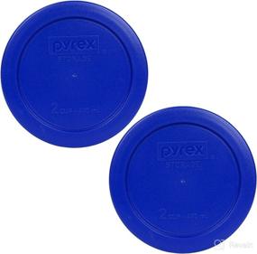 img 3 attached to 🔵 Pyrex 2-Cup Cadet Blue Plastic Food Storage Lid - 2 Pack, Model 7200-PC