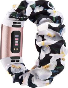 img 4 attached to Scrunchie Bands Compatible For Fitbit Charge 4 Bands/Charge 3 / Charge 3 SE Wellness & Relaxation ~ App-Enabled Activity Trackers