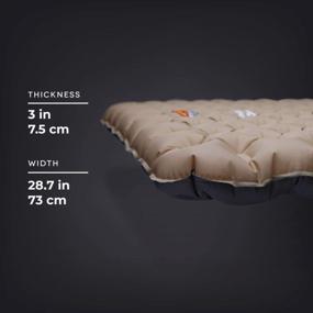 img 2 attached to Крепко спите на ходу с двухкамерным ковриком ZOOOBELIVES для кемпинга со встроенным насосом и сверхлегким дизайном!