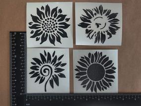 img 3 attached to 🌻 Assorted Sunflower Decal 4 Pack: Black, Small ~3.5" Sunflowers – Vibrant and Versatile!