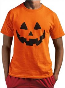 img 4 attached to Men'S Scary Jack O Lantern Pumpkin Shirt Halloween Costume