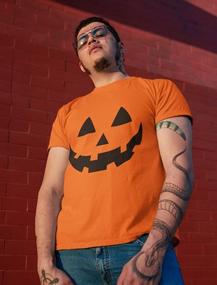 img 3 attached to Men'S Scary Jack O Lantern Pumpkin Shirt Halloween Costume