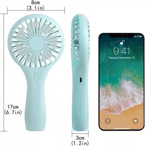 img 1 attached to Portable Handheld Fan - Mini Personal Fan Bundle With Powerful Battery And USB Operation - Adjustable Speed - Cute Design For Women, Girls, Kids And Featuring Eyelash Design For Enhanced Aesthetics