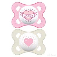 👶 mam original baby pacifier: promoting healthy oral development with sterilizer case - love & affection/girl, 0-6 months (pack of 2) logo