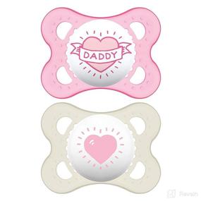 img 4 attached to 👶 MAM Original Baby Pacifier: Promoting Healthy Oral Development with Sterilizer Case - Love & Affection/Girl, 0-6 Months (Pack of 2)