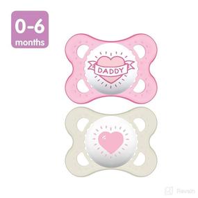 img 3 attached to 👶 MAM Original Baby Pacifier: Promoting Healthy Oral Development with Sterilizer Case - Love & Affection/Girl, 0-6 Months (Pack of 2)