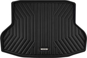 img 4 attached to 🚗 OEDRO Cargo Liner for 2016-2021 Honda Civic Sedan, Custom Fit Black TPE All-Weather Automotive Trunk Mat - Not Compatible with Civic Hatchback or Coupe