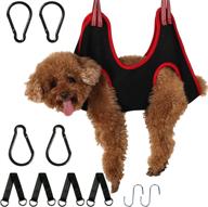 ultimate dog grooming hammock harness: effortlessly trim nails, care for eyes/ ears, and bathe your pooch all day! logo