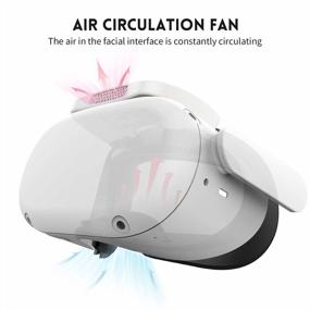 img 3 attached to Adicop Fan Facial Interface For Oculus/Meta Quest 2 Accessories Relieve Lens Fogging And Hot Air Rechargeable Up To 8-10 Hours Working Time