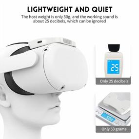 img 1 attached to Adicop Fan Facial Interface For Oculus/Meta Quest 2 Accessories Relieve Lens Fogging And Hot Air Rechargeable Up To 8-10 Hours Working Time