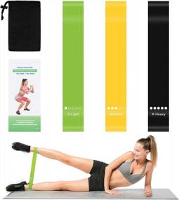 img 4 attached to Enhance Your Workout With Portzon Resistance Loop Exercise Bands - Perfect For Stretching, Strength Training, And Muscle Recovery