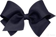 🎀 wee ones small classic grosgrain hair bow: adorable and stylish accessories for little princesses logo