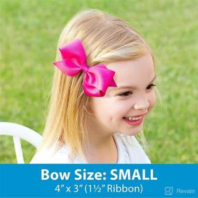 img 2 attached to 🎀 Wee Ones Small Classic Grosgrain Hair Bow: Adorable and Stylish Accessories for Little Princesses