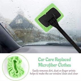 img 1 attached to 🚗 Car Care Microfiber Cloth Replacement for Noise-Free Windshield Cleaning Brush – Long-lasting Buffing Pad Cover, Washable Polishing Bonnet - Green (Pack of 5)