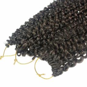 img 1 attached to 18 Inch Water Wave Synthetic Braids For Passion Twist Crochet Hair - 7 Packs Butterfly Locs (22Strands/Pack, T30#)