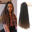 18 inch water wave synthetic braids for passion twist crochet hair - 7 packs butterfly locs (22strands/pack, t30#) logo